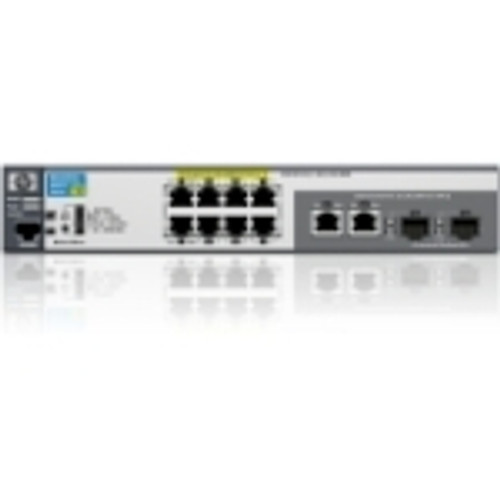 J9298AR HP ProCurve E2520-8G-PoE Ethernet Switch 2 x SFP (mini-GBIC) Shared 2 x 10/100/1000Base-T 8 x 10/100/1000Base-T LAN (Refurbished)