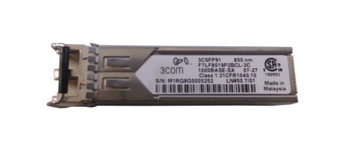CSFP91 3Com 1Gbps 1000Base-SX Multi-Mode Fiber LC Connector SFP Transceiver Module