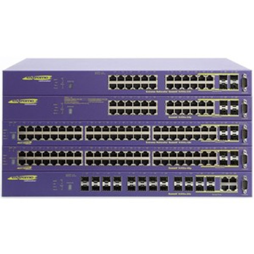16150T Extreme Networks Summit X450e-48p Layer 3 Switch TAA Compliant with PoE 4 x SFP (mini-GBIC) Shared 48 x 10/100/1000Base-T LAN (Refurbished)