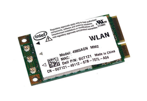 4965AGN-06 Intel Wireless WiFi Link 4965AGN Dual Band 2.4GHz / 5GHz 300Mbps IEEE 802.11a/b/g/draft-n Mini PCI Express Wireless Network Adapter