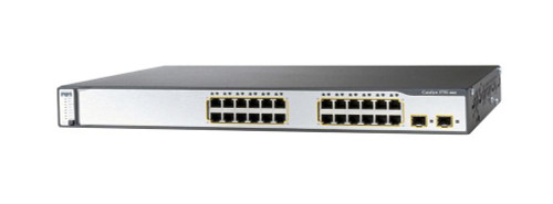 WS-C3750V2-24PS-S Cisco Catalyst 3750V2 24-Ports Ethernet 10/100 and 2 SFP-based Gigabit Ethernet Ports Switch (Refurbished)