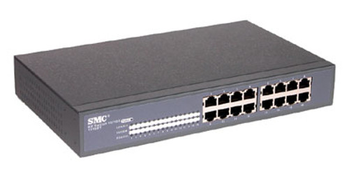 SMC-EZ1016DT SMCNetworks EZ Switch 16-Ports RJ-45 10/100 Mbps Standalone Unmanaged Fast Ethernet Switch (Refurbished)