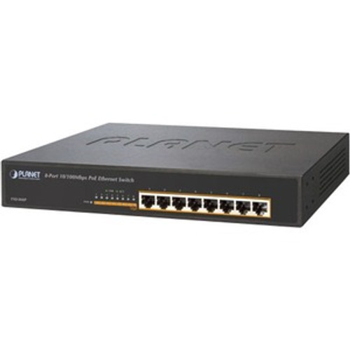 GSD-808HP Planet Technology 8-Ports 10/100/1000 Gigabit Ethernet Switch with 8-Ports 802.3at High Power PoE+ Injector (Refurbished)
