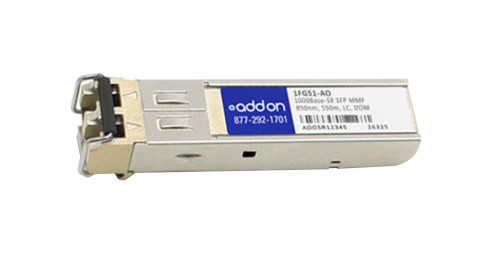 1FG51AO AddOn 10Gbps 10GBase-SX Multi-mode Fiber 550m 850nm LC Connector SFP Transceiver Module for RuggedCom Compatible