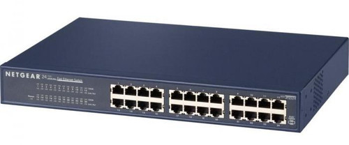 0711264 NetGear ProSafe Plus 24-Port 10/100Mbps RJ45 Fast Ethernet Rackmount Switch (Refurbished)