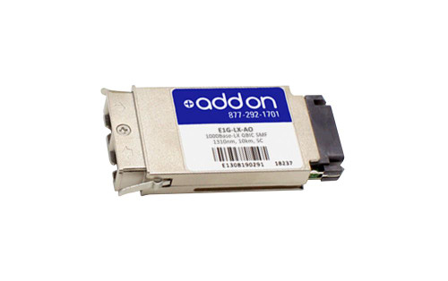 E1GLXAO ADDONICS 1Gbps 1000Base-LX Single-mode Fiber 10km 1310nm Non-DOM SC Connector GBIC Transceiver Module Brocade Compatible