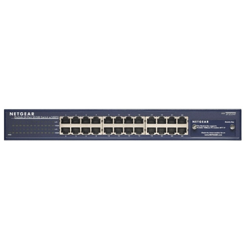 JFS524FN NetGear ProSafe Plus 24-Ports 10/100Mbps RJ45 Fast Ethernet Rackmount Switch (Refurbished)