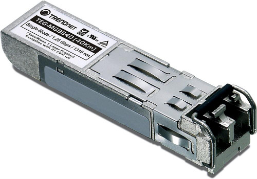 TEG-MGBS40 TRENDnet 1.25Gbps 1000Base-LX Single-mode Fiber 40km 1310nm Duplex LC Connector SFP (mini-GBIC) Transceiver Module