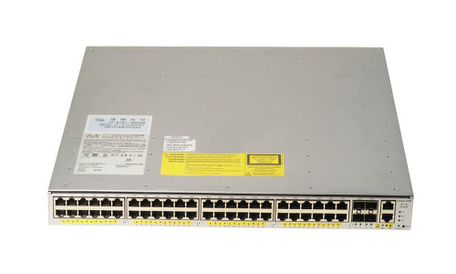 WS-C4948E-F Cisco Catalyst 4948E-F 48-Ports 10/100/1000Base-T RJ-45 Manageable Layer3 Rack-mountable Ehternet Switch with 4x SFP and SFP+ Ports (Refurbished)