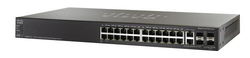 SG500-28P-K9 Cisco SG500-28P 28-Ports 10/100/1000 RJ-45 PoE Stackable Manageable Rack-mountable Switch with 2x SFP Ports (Refurbished)