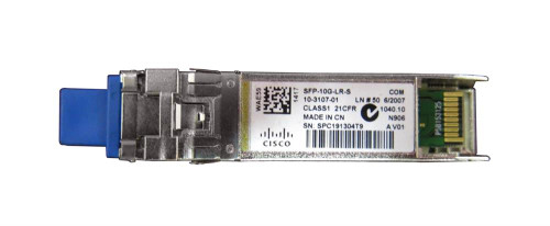 SFP-10G-LR-S= Cisco 10Gbps 10GBase-LR Single-mode Fiber 10km 1310nm Duplex LC Connector SFP+ Transceiver Module (New)