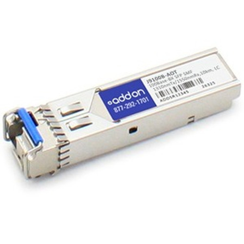 J9100B-AOT AddOn 100Mbps 100Base-BX10-U Single-mode Fiber 10km 1310nmTX/1550nmRX LC Connector SFP Transceiver Module for HP Compatible