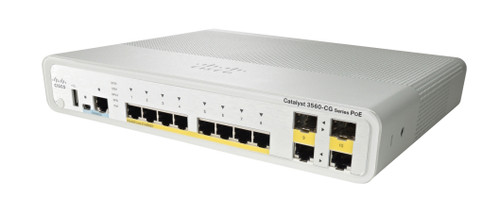 WS-C3560CG-8TC-S Cisco 10-Ports Manageable 8 x POE 2 x Expansion Slots 10/100/1000Base-T PoE Ports Compact Switch (Refurbished)
