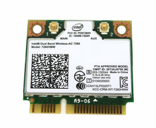 798575-001 Intel 7260 Wireless-AC Dual Band 867Mbps 2.4GHz / 5GHz IEEE 802.11
