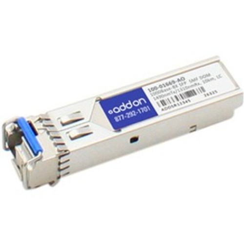 100-01669-AO AddOn 1.25Gbps 1000Base-BX-D Single-mode Fiber 20km 1490nmTX/1310nmRX LC Connector SFP Transceiver Module for Calix Compatible