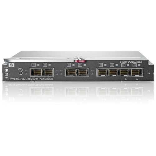 571956-B21#0D1 HP Virtual Connect FlexFabric 24-Ports SFP+ 10 Gigabit Ethernet 10Gbps Switch for c-Class BladeSystem (Refurbished)