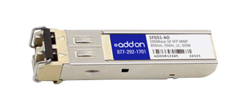 1FG51AOK ADDONICS 10Gbps 10GBse-SX Multi-mode Fiber 550m 850nm DOM Rugged LC Connector SFP Transceiver Module RuggedCom Compatible
