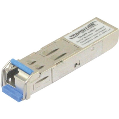 TN-SFP-OC3SB61 Transition Networks 100Mbps 100Base-FX Single-mode Fiber 60km 1310nmTX/1550nmRX LC Connector SFP Transceiver Module