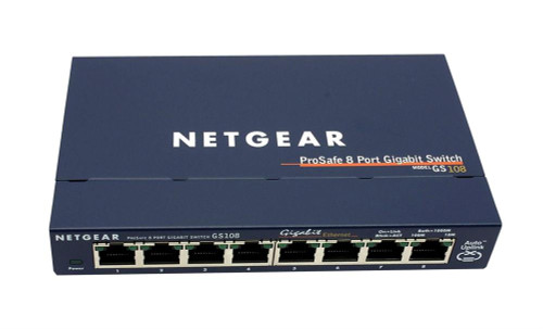 GS108V3 NetGear Prosafe Unmanaged 8-Ports 10/100/1000Mbps Copper Gigabit Switch (Refurbished)