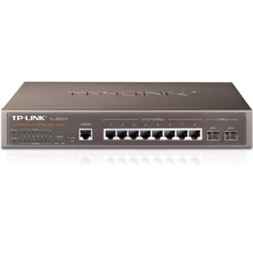 TL-SG3210 TP-LINK JetStream 10-Ports Pure-Gigabit L2 Managed Switch 8 10/100/1000Mbps RJ45 Ports including 2 Gigabit SFP Slots (Refurbished)