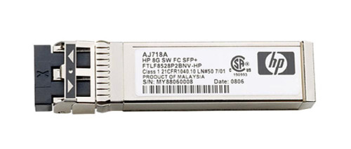 883585702206 HP AJ718A 8Gbps Short Wave Fibre Channel Multi-mode Fiber 150m 850nm LC Connector SFP+ Transceiver Module