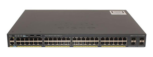 WS-C2960X-48LPS-L Cisco Catalyst 2960-X 48-Ports 10/100/1000Base-T RJ-45 PoE USB Manageable Layer2 Rack-mountable Modular Switch with 4x SFP Ports (Refurbished)