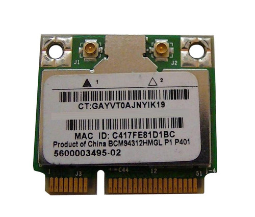 BCM94312HMGL HP Broadcom 4312 54Mbps 2.4GHz IEEE 802.11a/b/g Mini PCI Express WLAN Wireless Network Card