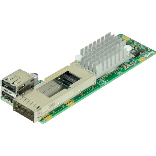 AOC-CIBQ-M1 SuperMicro ConnectX-3 InfiniBand QDR (1x QSFP Port & 2x USB Ports) PCI Express3.0 x8 microLP Network Adapter