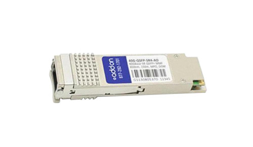 40GQSFPSR4AO ADDONICS 40Gbps 40GBase-SR Multi-mode Fiber 150m 850nm MPO Connector QSFP+ Transceiver Module