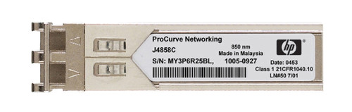 J4858CABA HP ProCurve X121 1Gbps 1000Base-SX Multi-mode Fiber 550m 850nm Duplex LC Connector SFP (Mini-GBIC) Transceiver Module