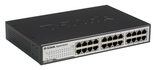 DGS-1024D_BIN1 D-Link 24-Ports RJ-45 10/100/1000Mbps 10/100/1000Base-T Gigabit Unmanaged Desktop Switch (Refurbished)