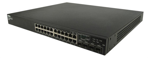 PC6224 Dell PowerConnect 6224 24-Ports 10/100/1000BASE-T + 4 x shared SFP GbE Managed Switch (Refurbished)