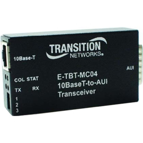 DHETBTMC04 Transition 10Mbps 10Base-T to AUI RJ-45 Connector Transceiver Module
