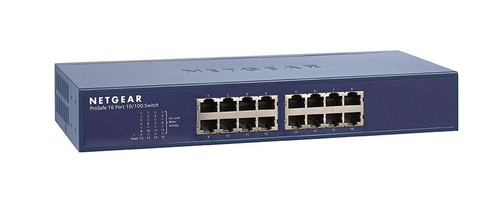 0710179 NetGear ProSafe 16-Ports 10/100Mbps Fast Ethernet Switch with Auto Uplink (Refurbished)