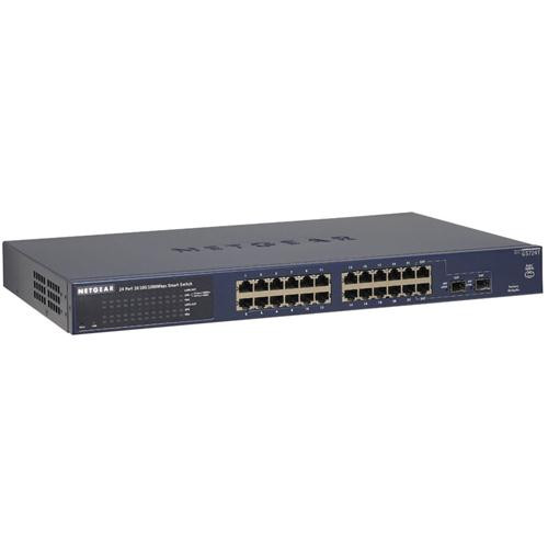 GS724TNAR NetGear ProSafe 24-Ports 10/100/1000Mbps Gigabit Ethernet Smart Switch (Refurbished)