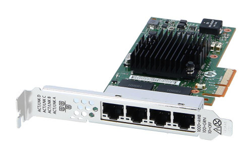 811546-B21-AX HP 366T Quad-Ports RJ-45 1Gbps Gigabit Ethernet PCI Express 2.1 x4 Network Adapter