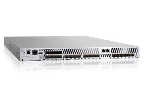 AP864B HP 1606 Fcip 22-Ports 8Gbps SFP+ Fibre Channel 10/100/1000 Base-T Rack-mountable 1U Gigabit Ethernet Switch (Refurbished)