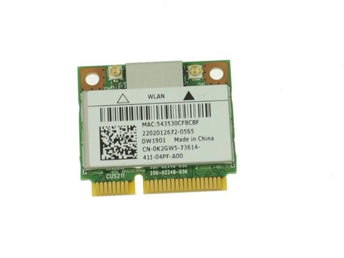 K2GW5 Dell WiFi Card Mini PCI-E 802.11a/b/g/n Bluetooth Half-Height