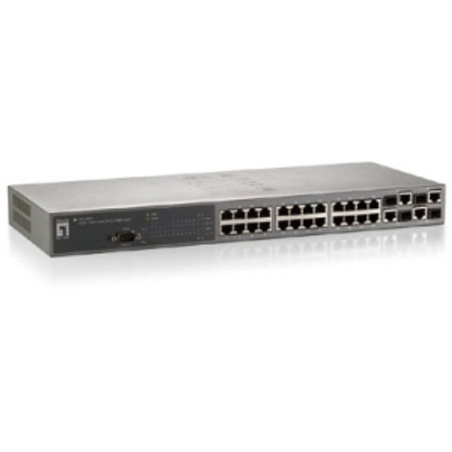 GEL-2870 LevelOne Ethernet Switch 28 x Gigabit Ethernet Network, 4 x Gigabit Ethernet Expansion Slot Manageable 2 Layer Supported Rack-mountable