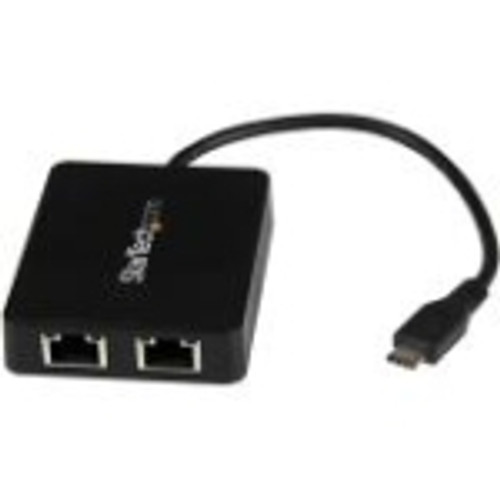 US1GC301AU2R StarTech.com USB C to Dual Gigabit Ethernet Adapter with USB 3.0 (Type-A) Port USB Type-C Gigabit Network Adapter USB Type C 2 Port(s) 2 Twisted