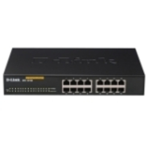 DES-1016A D-Link Ethernet Switch 16 Ports 10/100Base-TX 16 x Network Fast Ethernet 2 Layer Supported Desktop, Rack-mountable (Refurbished)