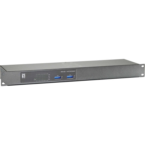 FEP-1601 LevelOne 16-Port PoE 10/100 19 Rack Mountable Switch (250W) 16-Port PoE, 250W, 19 Rack Mountable Switch (Refurbished)