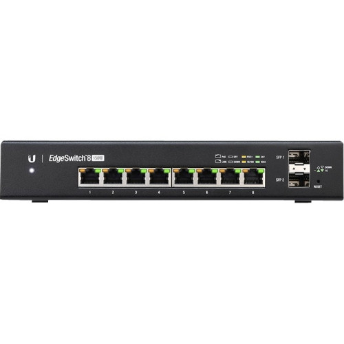 ES-8-150W Ubiquiti Networks Managed PoE+ Gigabit Switch with SFP 8 Network 2 Expansion Slot Manageable Twisted Pair Optical Fiber Modular 2 Layer Supported S