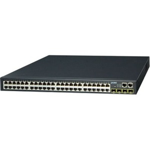 SGS-6340-48T4S Planet Layer 3 48-Port 10/100/1000T + 4-Port 1000X SFP Stackable Managed Switch - 48 Ports - Manageable - Gigabit Ethernet - 10/100/1000Base-T,