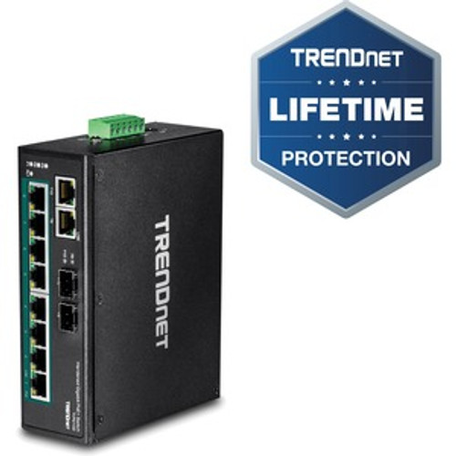 TI-G102I TRENDnet 10-Port Industrial Gigabit L2 Managed DIN-Rail