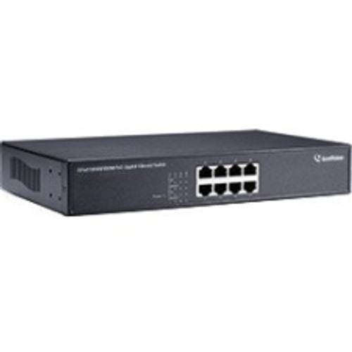 POE0810-001U GeoVision GV-POE0810 8-Port Gigabit 802.3at PoE Switch 8 Network Twisted Pair 2 Layer Supported Rack-mountable, Desktop, Under Table (Refurbished)