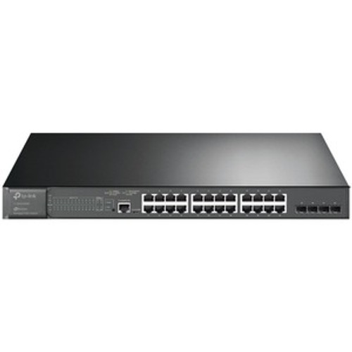 TL-SG3428MP TP-Link JetStream 28-Port Gigabit L2 Managed Switch with 24-Port PoE+ - 24 Ports - Manageable - 2 Layer Supported - Modular - 4 SFP Slots - 463.80 W