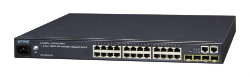 SGS-6340-24T4S Planet Layer 3 24-Port 10/100/1000T + 4-Port 1000X SFP Stackable Managed Switch - 24 Ports - Manageable - Gigabit Ethernet - 1000Base-X,
