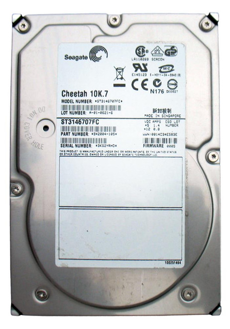 ST3146707FC Seagate Cheetah 10K.7 146GB 10000RPM Fibre Channel 2Gbps 8MB Cache 3.5-inch Internal Hard Drive