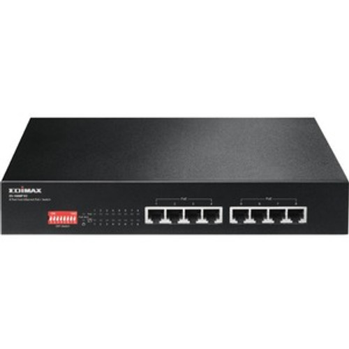 ES-1008PHV2 Edimax Long Range 8-Port Fast Ethernet Switch with 4 PoE+ Ports & DIP Switch - 8 Ports - 2 Layer Supported - Twisted Pair -  (Refurbished)